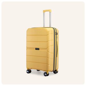 Kamiliant American Tourister Harrier|Trolley Bag Check-in Medium Size (68 cms) for Travel| Hard Case Polypropylene (PP) Suitcase|360° 4-Wheel Spinner Luggage Trolley|Combination Lock|Iron Grey
